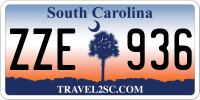 SC license plate ZZE936