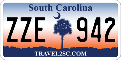 SC license plate ZZE942