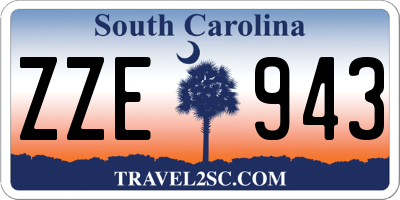 SC license plate ZZE943