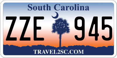 SC license plate ZZE945