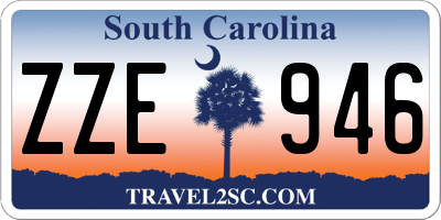 SC license plate ZZE946