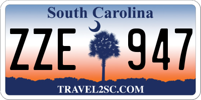 SC license plate ZZE947