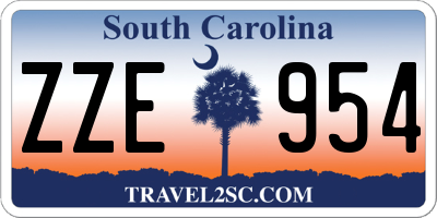 SC license plate ZZE954