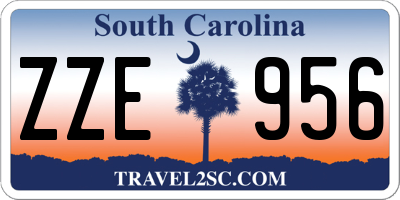 SC license plate ZZE956