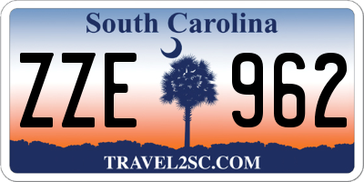 SC license plate ZZE962