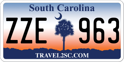 SC license plate ZZE963