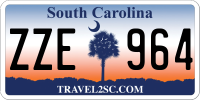 SC license plate ZZE964