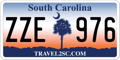 SC license plate ZZE976