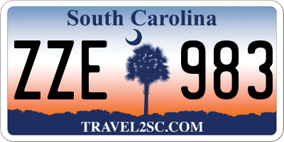 SC license plate ZZE983