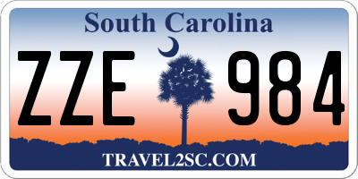 SC license plate ZZE984