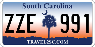 SC license plate ZZE991