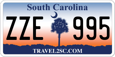 SC license plate ZZE995