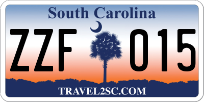 SC license plate ZZF015