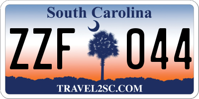 SC license plate ZZF044