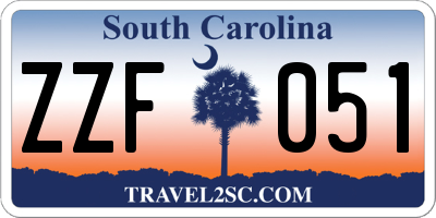 SC license plate ZZF051