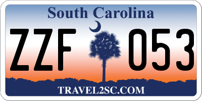 SC license plate ZZF053