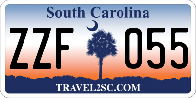 SC license plate ZZF055