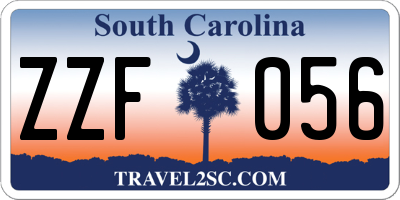 SC license plate ZZF056