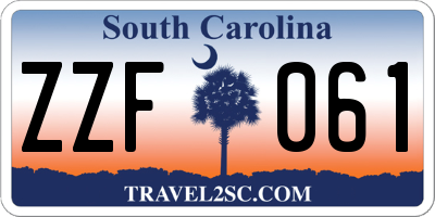 SC license plate ZZF061
