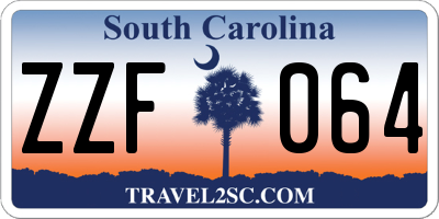 SC license plate ZZF064