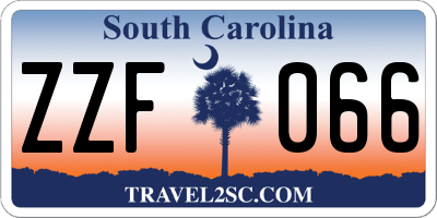 SC license plate ZZF066