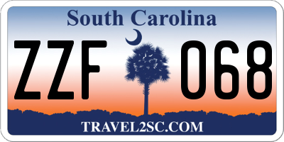 SC license plate ZZF068