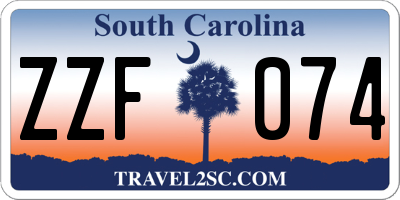 SC license plate ZZF074