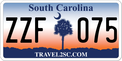 SC license plate ZZF075