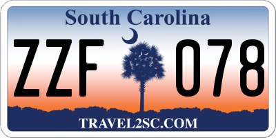 SC license plate ZZF078