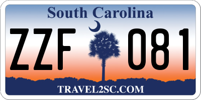 SC license plate ZZF081