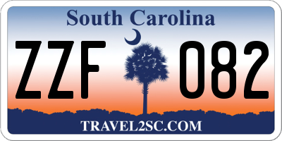 SC license plate ZZF082