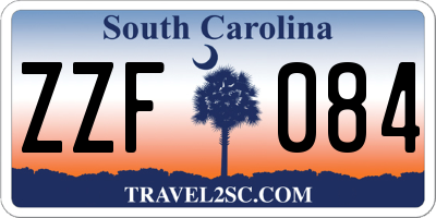 SC license plate ZZF084