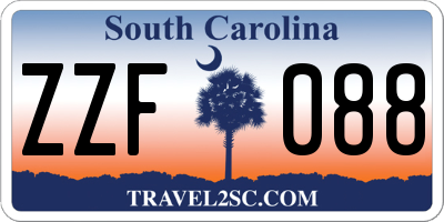 SC license plate ZZF088