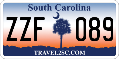 SC license plate ZZF089