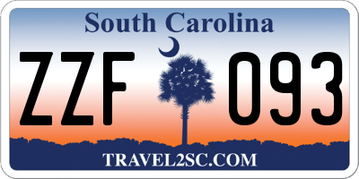 SC license plate ZZF093