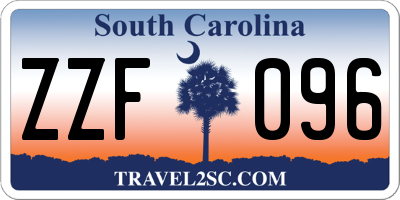 SC license plate ZZF096