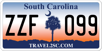 SC license plate ZZF099