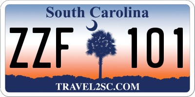 SC license plate ZZF101