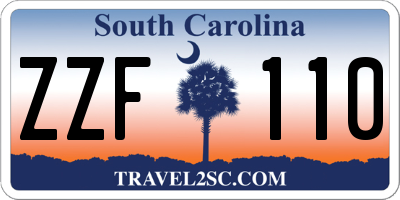 SC license plate ZZF110