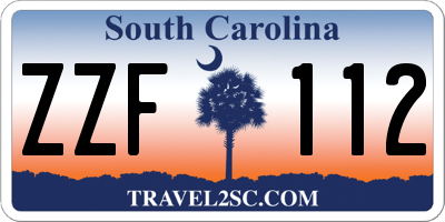 SC license plate ZZF112