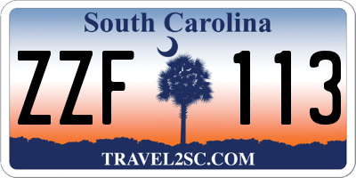 SC license plate ZZF113