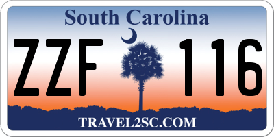 SC license plate ZZF116