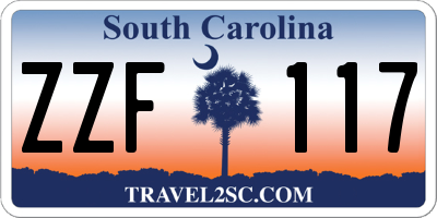 SC license plate ZZF117