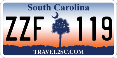 SC license plate ZZF119