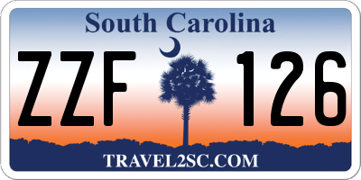 SC license plate ZZF126