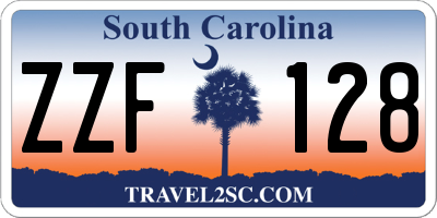 SC license plate ZZF128