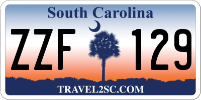 SC license plate ZZF129