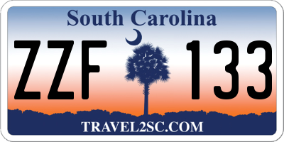 SC license plate ZZF133