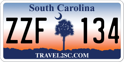 SC license plate ZZF134