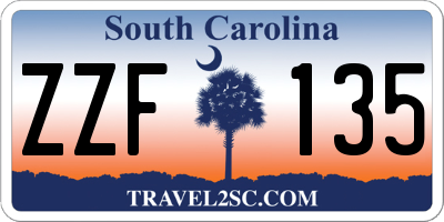 SC license plate ZZF135